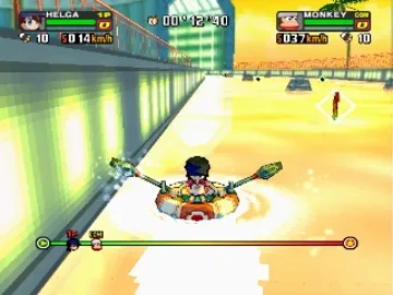 Gacha Mecha Stadium Saru Battle (Japan) screen shot game playing